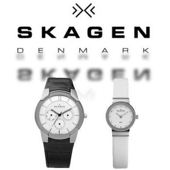 Skagen læder urrem til dame- og herreure